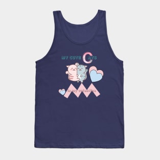 MY CUTE CATS IS MY VALENTINE Tank Top